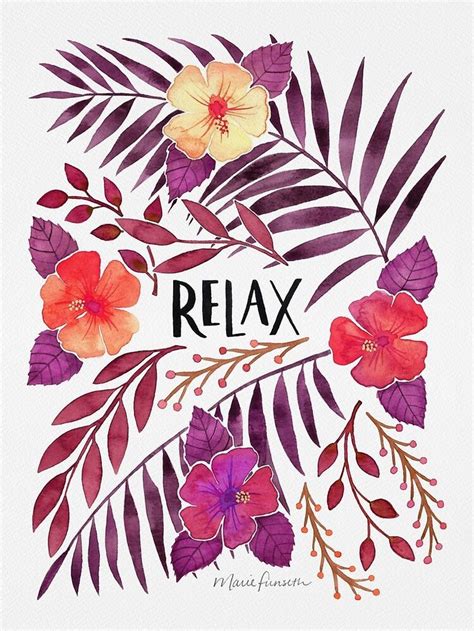 "Relax - Berry Palette" Art Print for Sale by Marie Funseth