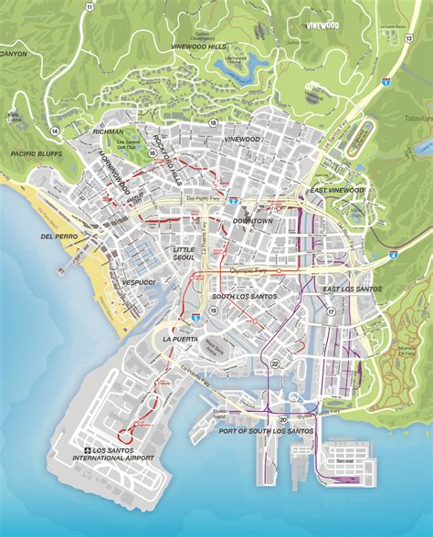 Image - LosSantos-GTAV-StreetMap.png | GTA Wiki | FANDOM powered by Wikia