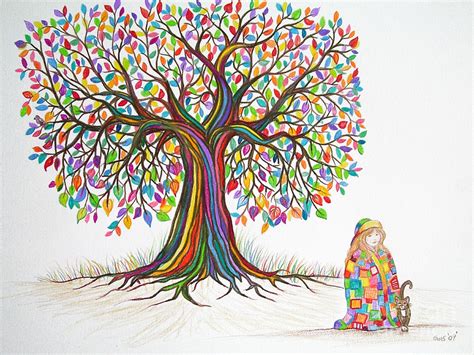 Rainbow tree dreams Drawing by Nick Gustafson | Fine Art America