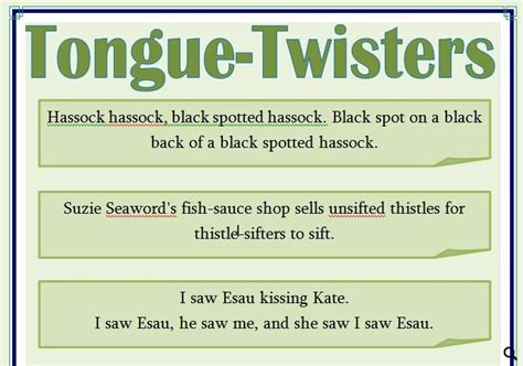 Funny Tongue Twisters