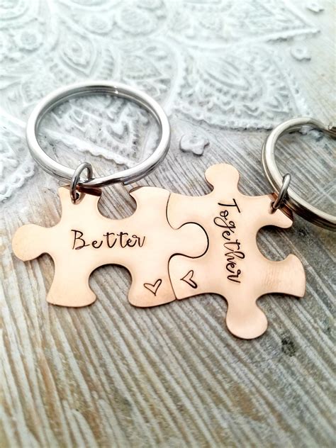 Personalized Keychain Couples Keychains Better Together - Etsy