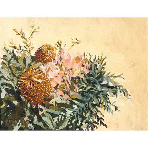 Australian Botanical Art Print | Gold Banksia | Giclee Art Print | Floral Decor