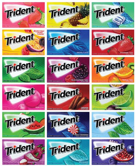 Trident Sugar-Free Chewing Gum Assorted Flavors 10 Pack | Niro Assorted Flavors