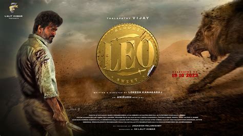 Unofficial #leo Thalapathy Vijay x Leo Lion Fanmade Poster 2023 Design by me | Leo, Leo lion ...