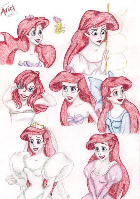 Disney Sketch-Colored: Ariel by HumanStick on DeviantArt