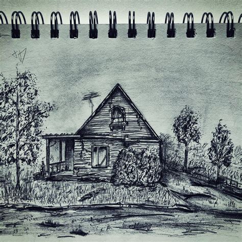 abandoned house drawing : r/drawing