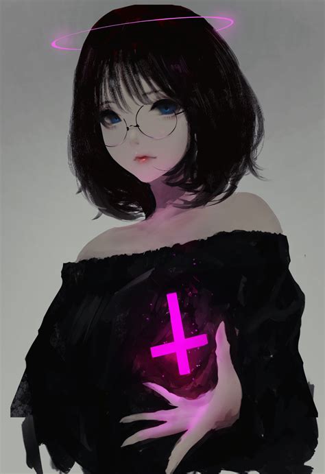 Anime Girl Glasses Pfp - MAXIPX