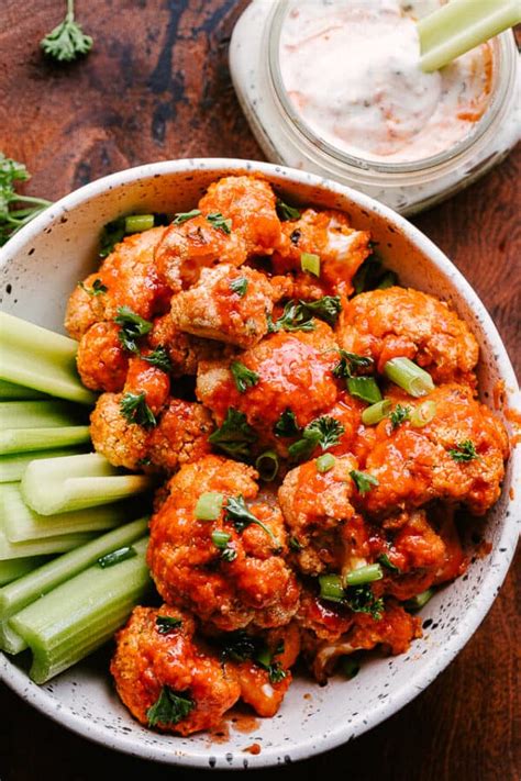 Air Fryer Buffalo Cauliflower Bites - Diethood