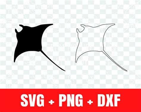 Manta Ray Silhouette Svg, Manta Ray Outline Svg - Etsy