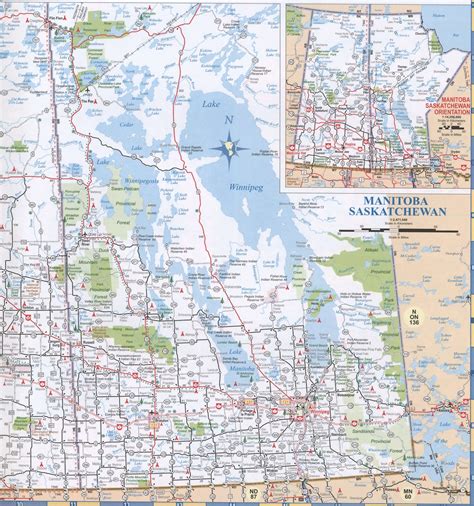 Manitoba Detailed Map With Cities And Towns Free Printable Road Map Of ...