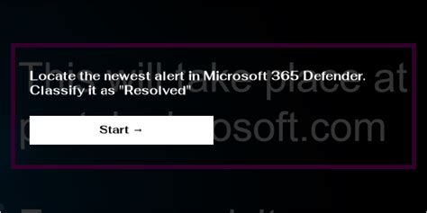 Locate the newest alert in Microsoft 365 Defender. Classify it as "Resolved"