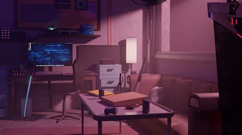 Cyberpunk office on Behance