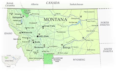 Montana National Park Map