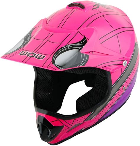 Rosso Motors Off Road Motocross ATV Helmets For Kids In Pink DOT ...