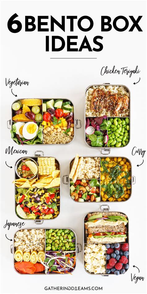 6 Healthy Bento Box Lunch Ideas | Recipe | Lunch recipes healthy, Easy healthy meal prep ...