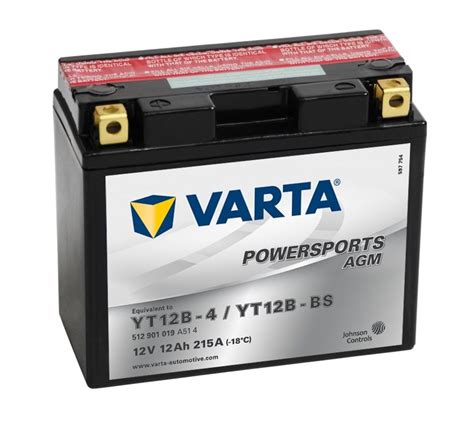 YT12B-4 Varta AGM Motorcycle Battery 512 901 019