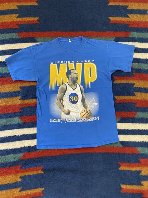 Baby Face Assassin Stephen Curry Blue MVP T-Shirt Siz… - Gem