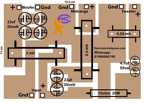 3 way crossover circuit diagram - Electronics Help Care