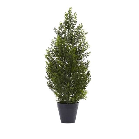 Nearly Natural Indoor and Outdoor 2 ft. Mini Cedar Pine Tree-5469 - The Home Depot