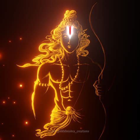 Shri Ram Digital art Lord Ram digital painting, on ArtStation at https://www.artstation.com ...