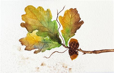 autumn leaves watercolor painting by cozyhomebytj on Etsy