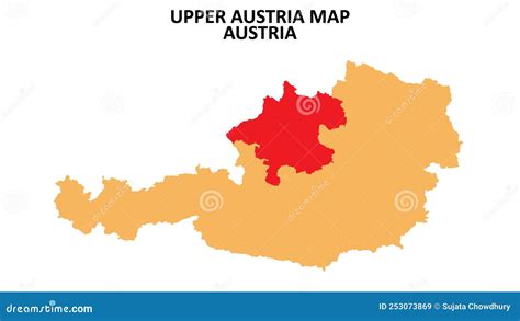 Upper Austria Regions Map Highlighted on Austria Map Stock Vector - Illustration of burgenland ...