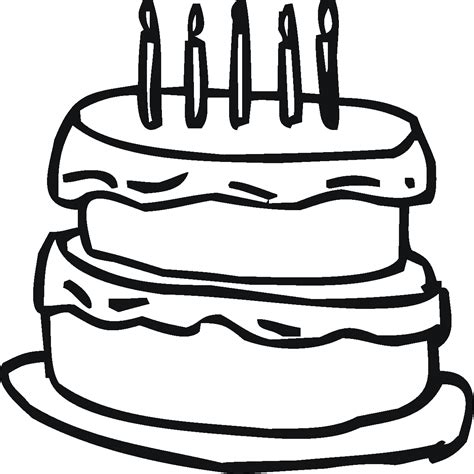 Birthday Cake Colouring Pages - ClipArt Best