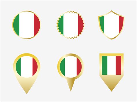 Vector flag set of Italy. 22805365 Vector Art at Vecteezy