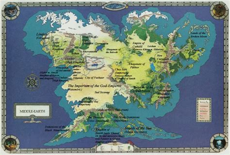 Middle-earth world map | Middle earth map, Full middle earth map, Middle earth