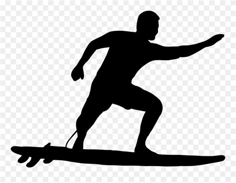 Man Surfing Silhouette Clipart (#5330145) - PinClipart