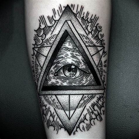 Meaning of a tattoo “the eye in the triangle”: sense, photo examples, sketches