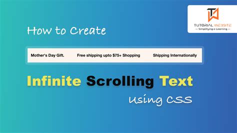 How to Create Infinite Scrolling Text using CSS - Tutorialswebsite