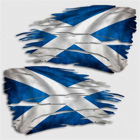 Tattered Scottish Flag Decal | Distressed Scotland Country Sticker