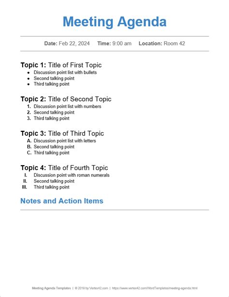 Meeting Agenda Templates | 14+ Free Printable PDF, Excel & Word Formats ...