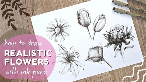 Cool Pen Drawings Of Flowers