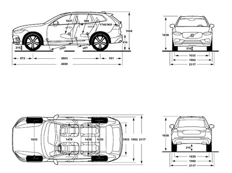 New Volvo XC60 2017 Dimensions