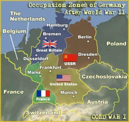 Map: Occupation Zones of Germany After World War II