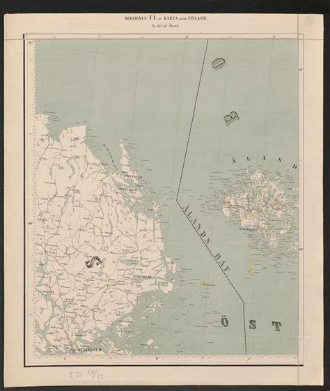 General map of the Grand Duchy of Finland 1863 Sheet F1 - PICRYL Public ...