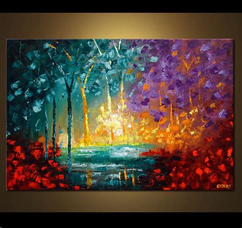 Abstract Forest Painting at PaintingValley.com | Explore collection of Abstract Forest Painting