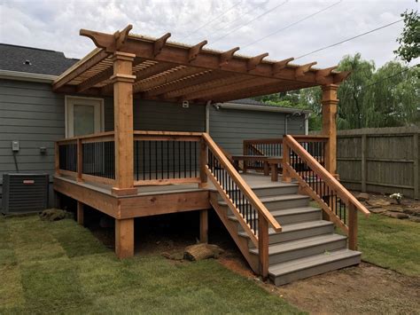 Image result for deck with pergola | Deck designs backyard, Building a deck, Patio deck designs