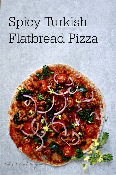 Spicy Turkish Flatbread Pizza (Lahmacun) - food to glow