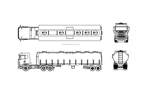 Fuel Tanker - Free CAD Drawings