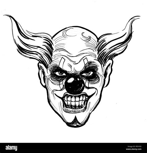 Jester Ink Art. Clown Ink Painting trustalchemy.com