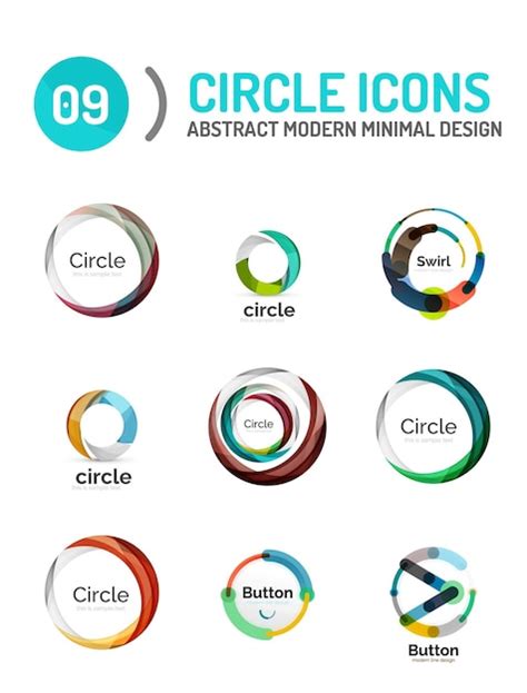 Premium Vector | Set of various circle logos