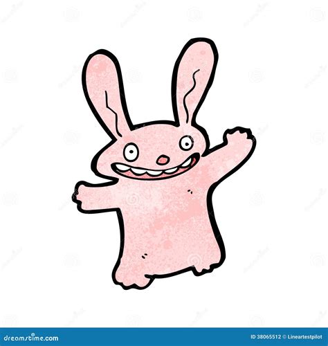 Crazy cartoon rabbit stock vector. Illustration of traditional - 38065512