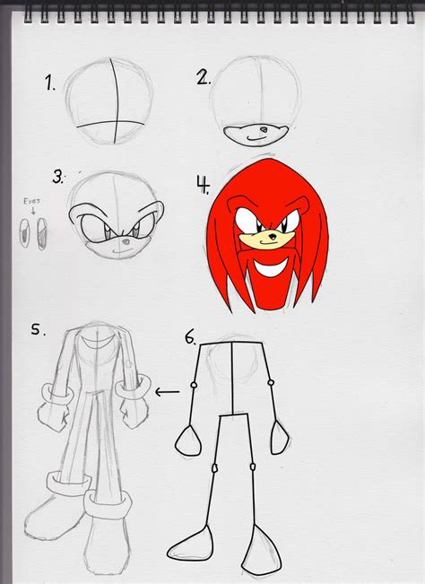 How to draw Knuckles by Sotamies007 on DeviantArt