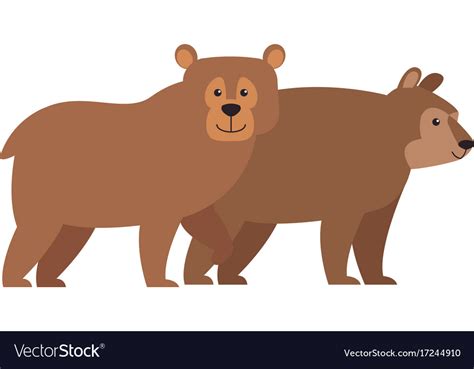 Bears cartoon animal Royalty Free Vector Image