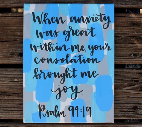 Psalm 94:19 Your Consolation Brought Me Joy Canvas Quote Art Verse ...