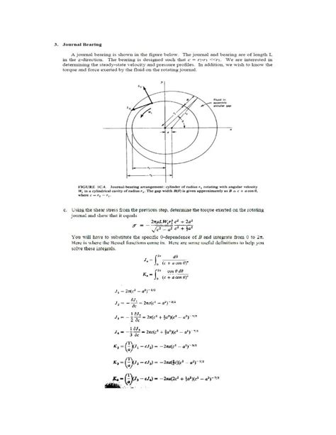 3. Journal Bearing A journal bearing is shown in the | Chegg.com