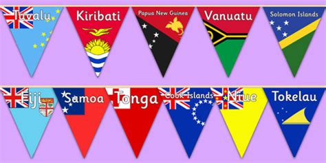 The Pacific Islands Flags Display Bunting (Teacher-Made)